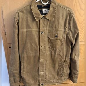 Huckberry/Flint and Tinder flannel lined waxed trucker jacket
